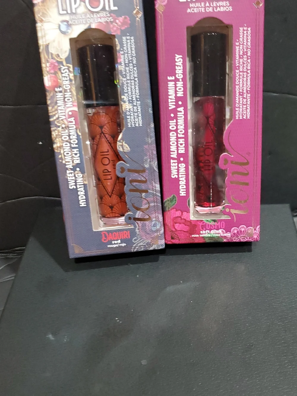 2pack‎ veil of allure sweet almond oil daiquiri red and cosmo soft pink lip oils
